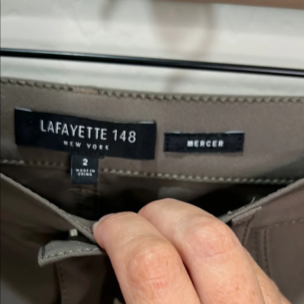 Lafayette 148 Pants New York Mercer Trousers Nougat Brown Dark Tan Stretchy Luxe - Picture 6 of 14